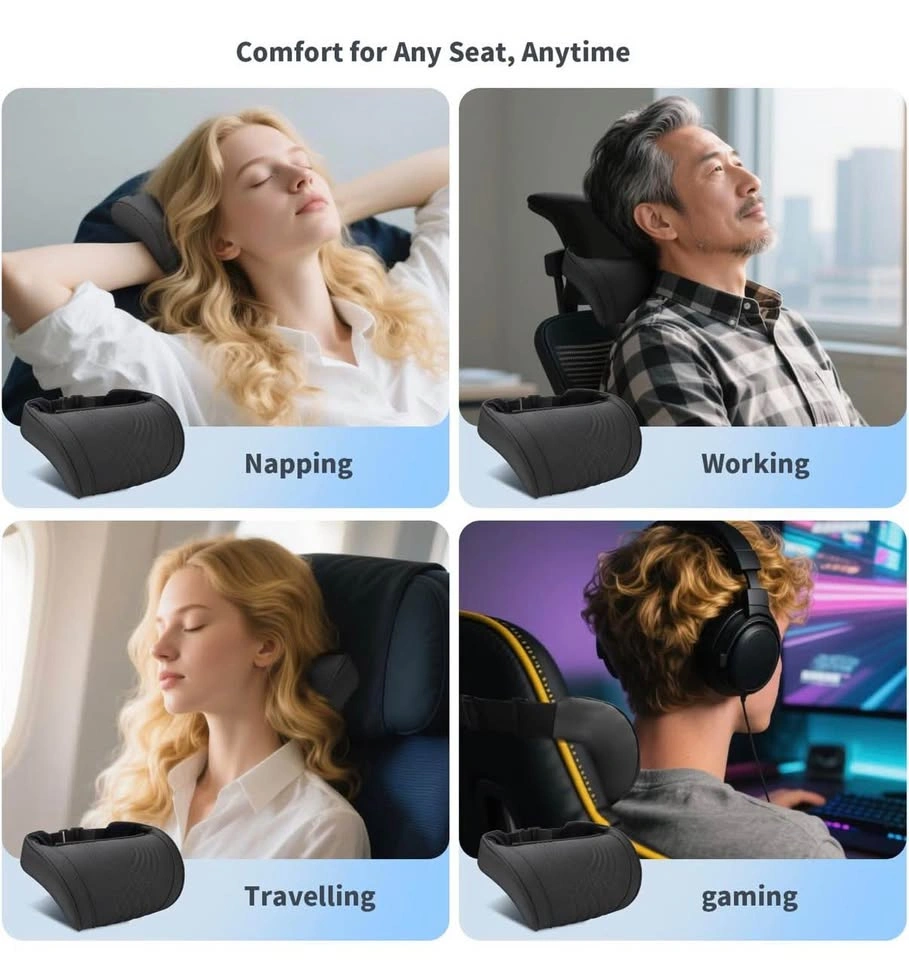 Brown Memory Foam Car Headrest Pillow - 2 Pack - photo 4