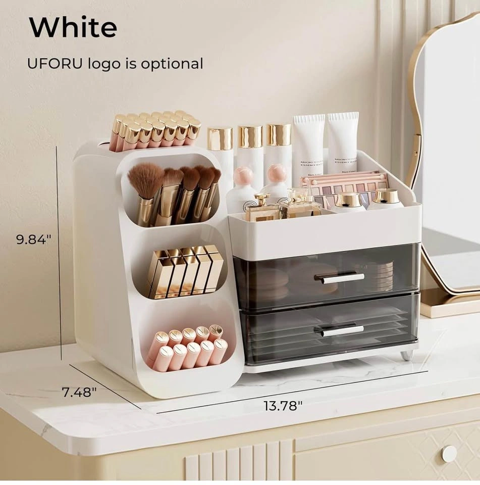 White Makeup Organizer with Drawers - photo 2