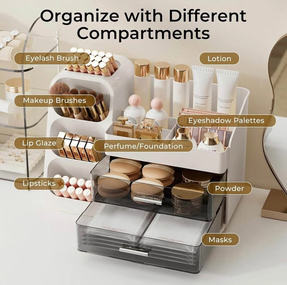White Makeup Organizer with Drawers - photo 5