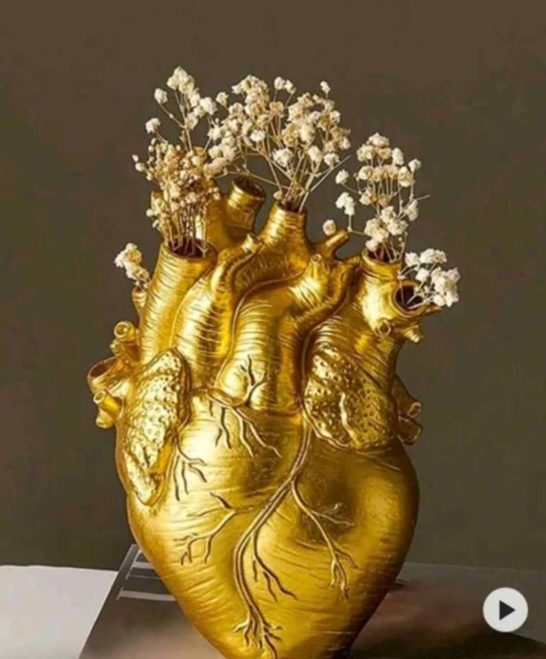 Luxurious Golden Ceramic Handmade Vase - Art Piece - photo 2