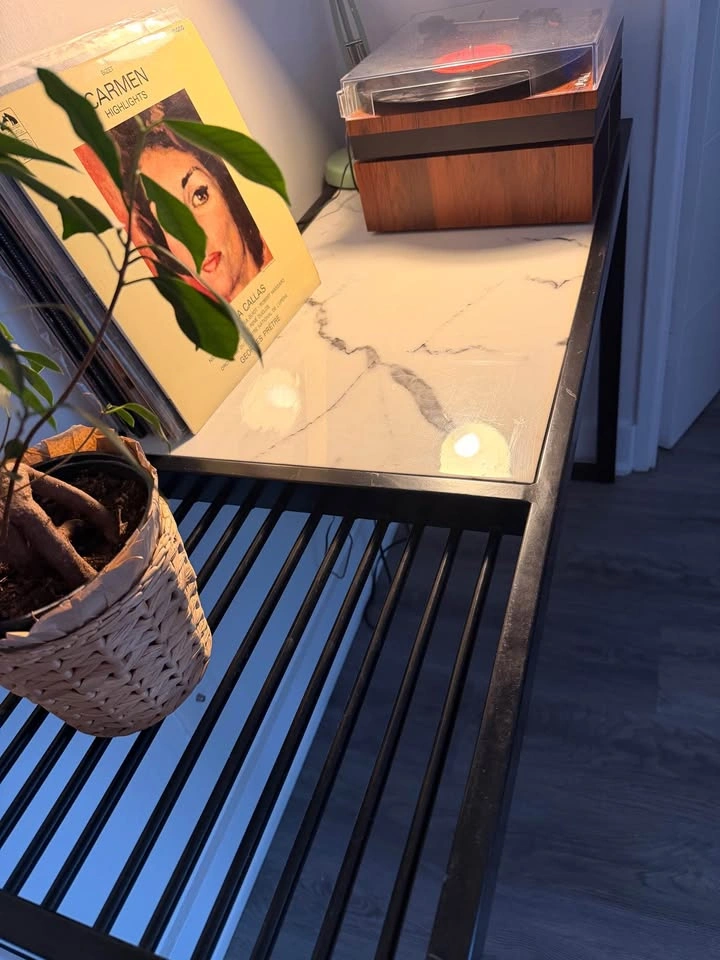 Modern Marble and Metal Console Table - photo 3