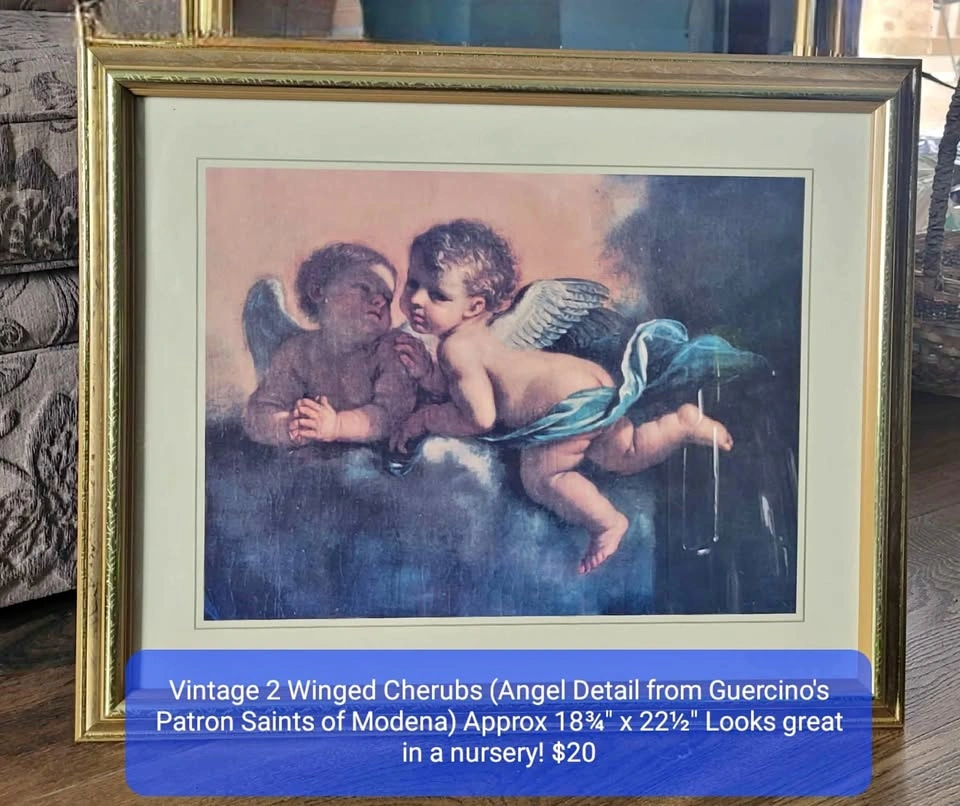 Vintage 2 Winged Cherubs (Estate Sale)