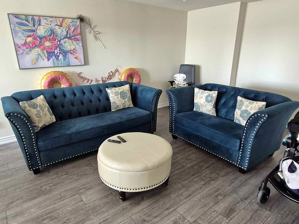 Peacock Blue Sofa Set