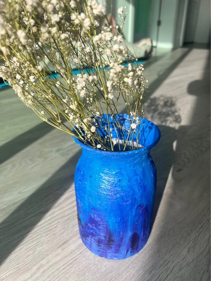 Painted glass vase - photo 3