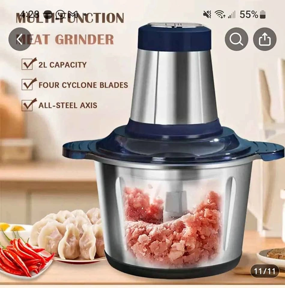 Stainless Steel Meat Chopper & Grinder 400W