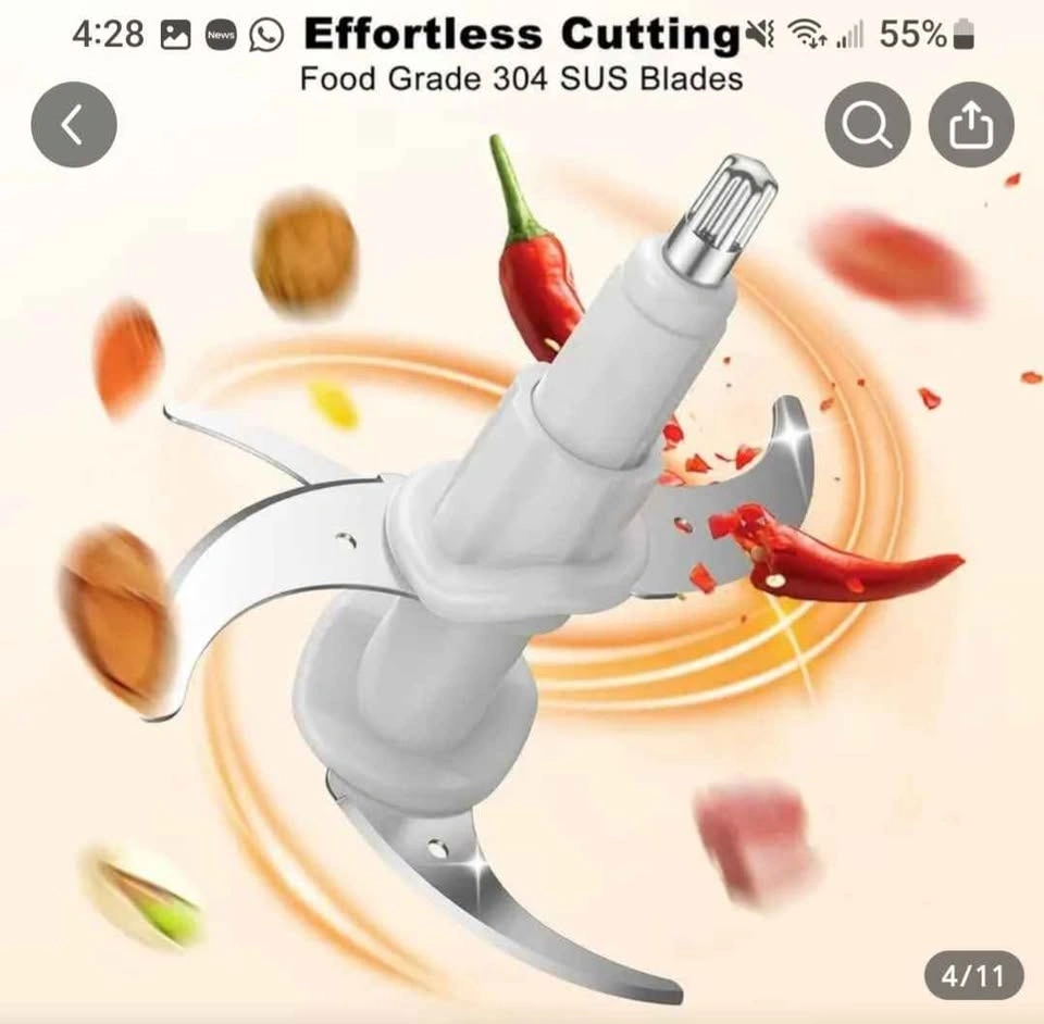 Stainless Steel Meat Chopper & Grinder 400W - photo 2