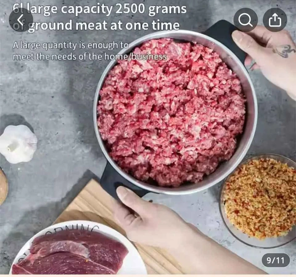 Stainless Steel Meat Chopper & Grinder 400W - photo 3