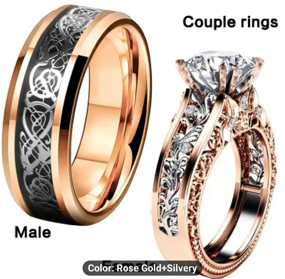 Set of 2 Exquisite Rose Rings - Unique Design