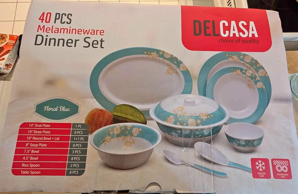 40 pc Melamine Dinner Set - Brand New