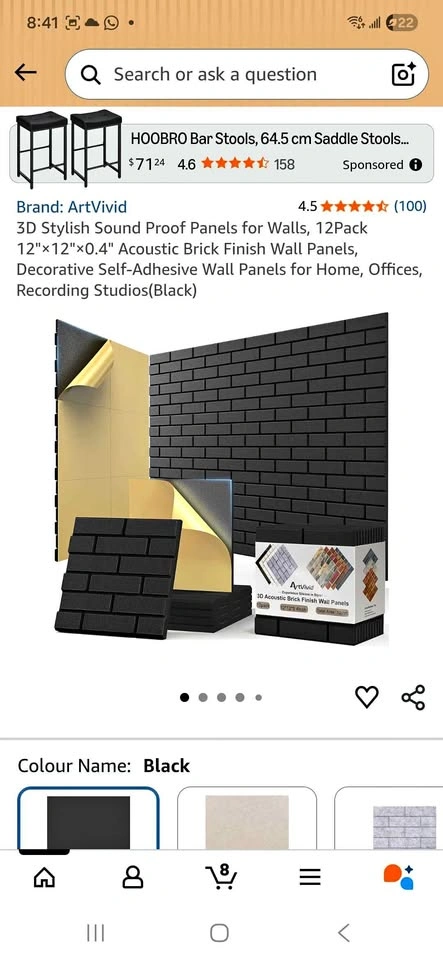 Sound Proof Panels for Walls, 12 pack