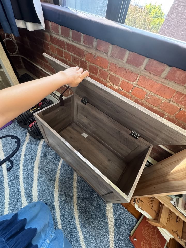 Greige Blanket/ Vinyl Storage Chest - photo 2
