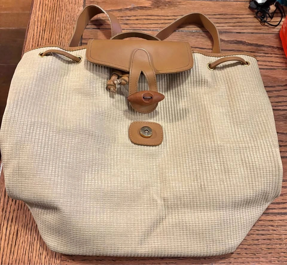 Nice vegan leather backpack/purse