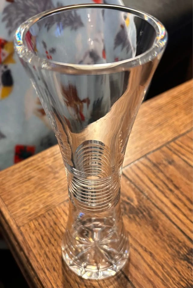 Heavy Bohemian Crystal Corset Vase - photo 3