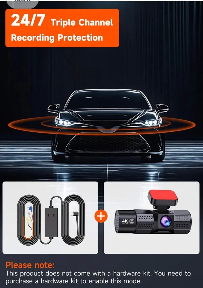 Tuifac 3-Channel 4K WiFi Dash Cam (New) image indicator(7)