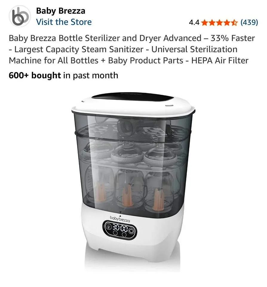 New in box Baby brezza sterilizer and dryer advanced thumbnail