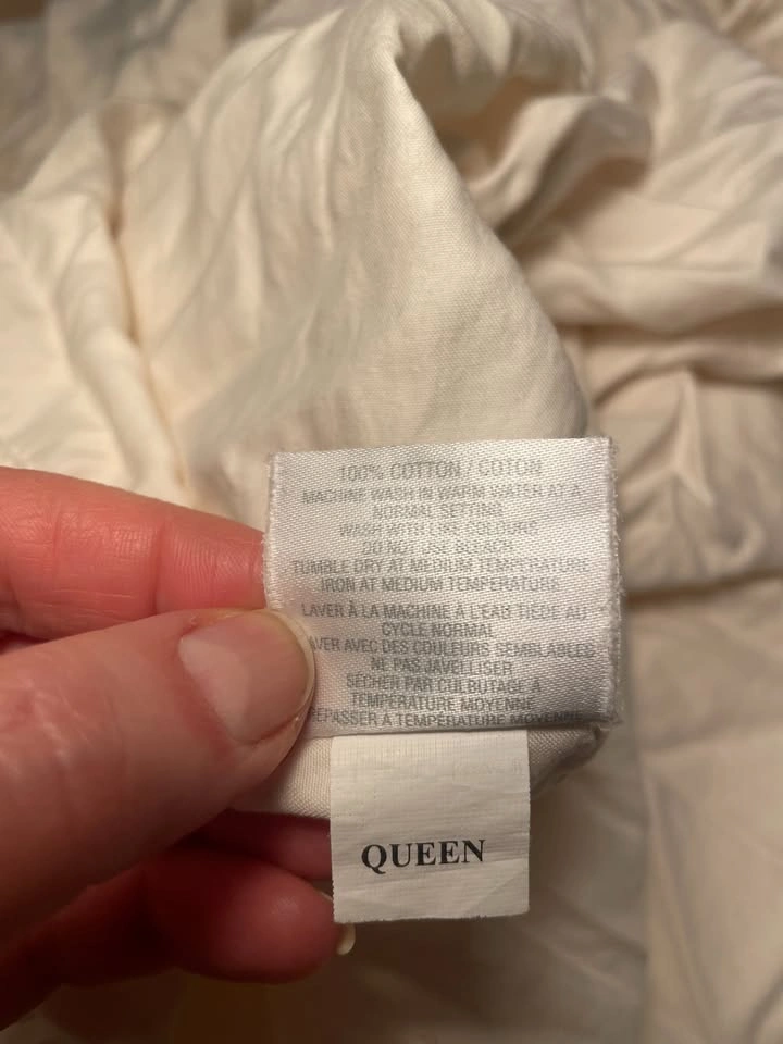 100% Cream Fitted Sheet - Queen Size - photo 3