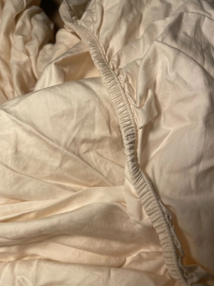 100% Cream Fitted Sheet - Queen Size - photo 4