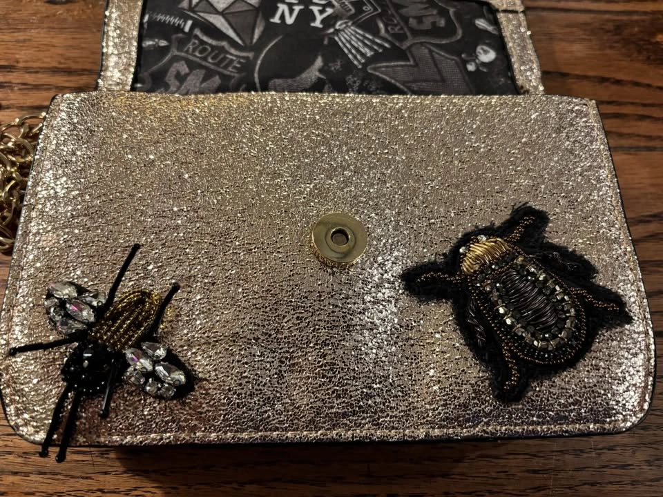 Rare Steve Madden "Syra" Beaded Bug Mini Clutch Purse - photo 4