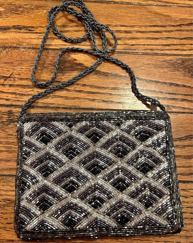Vintage Style Beaded Clutch Purse