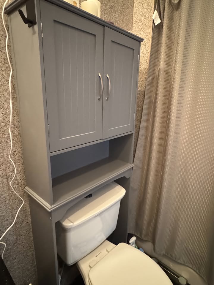Blue Grey Over Toilet Bathroom Storage - photo 2