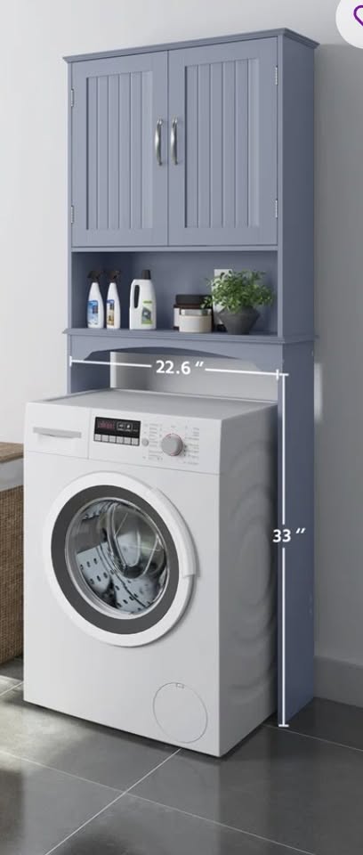 Blue Grey Over Toilet Bathroom Storage - photo 4