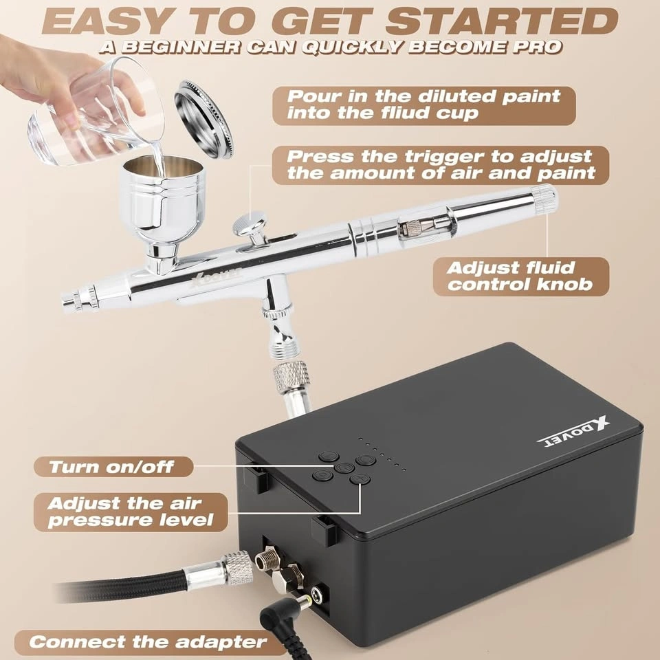 Brand New - XDOVET 55PSI AIRBRUSH KIT - photo 4