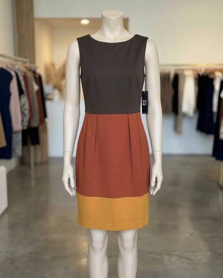 NY & Co Sleeveless Block Colour Dress