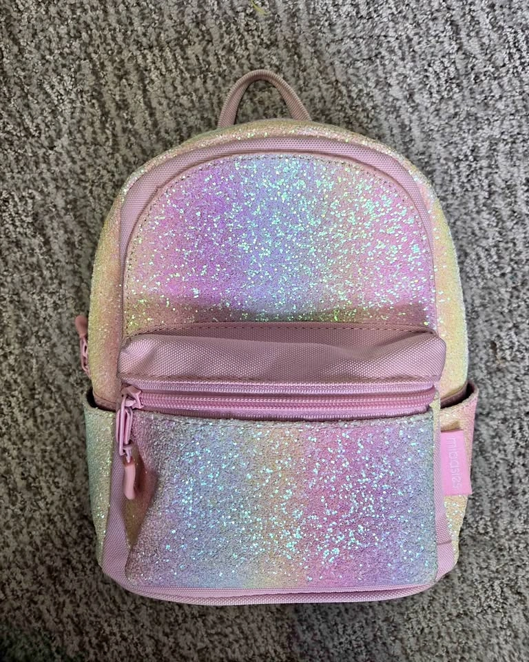 Girls' Sparkly Rainbow Mini Backpack