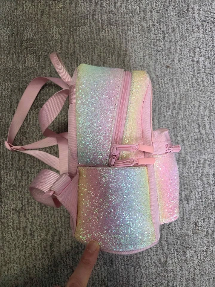 Girls' Sparkly Rainbow Mini Backpack - photo 4
