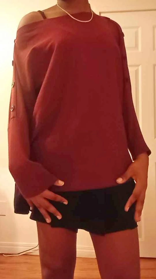 Burgundy top