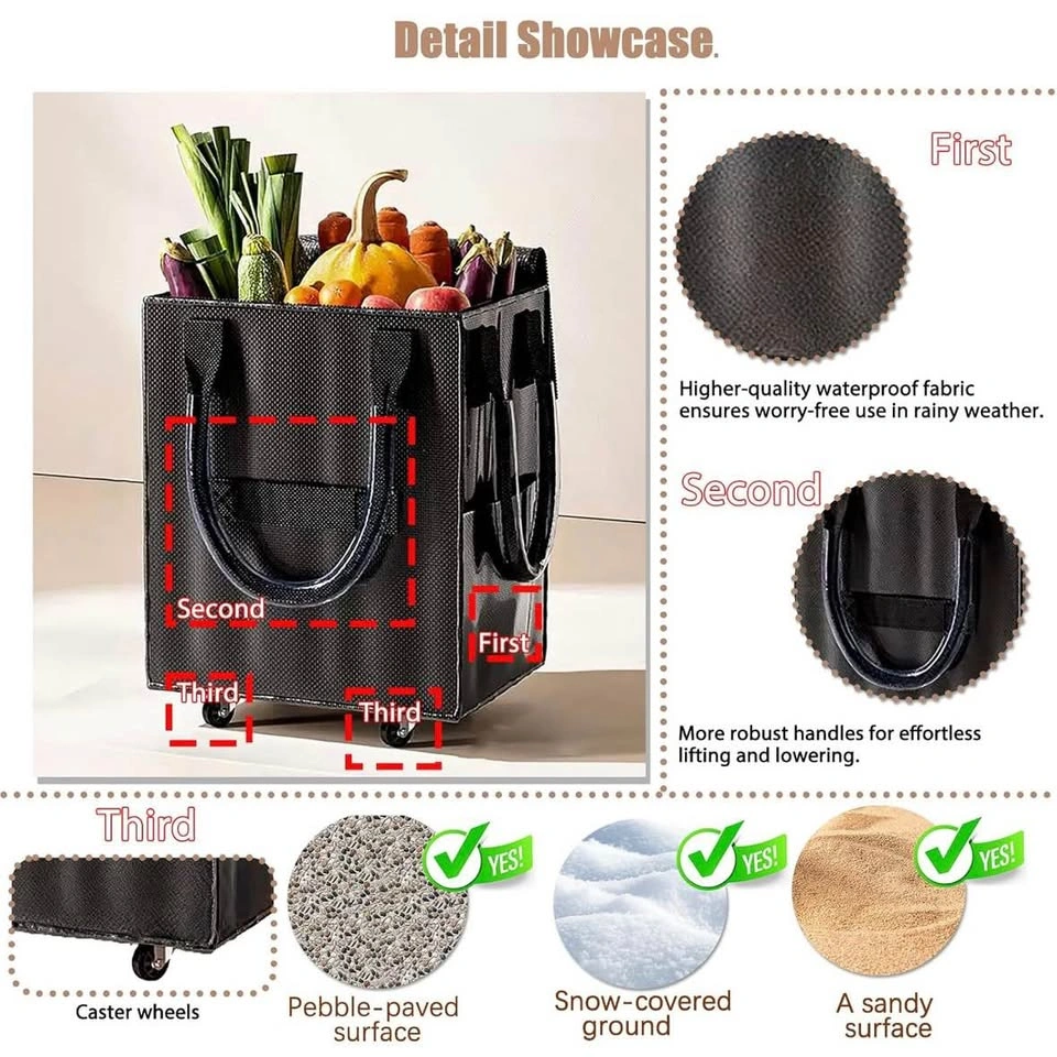 Reusable Grocery Bag on Wheels - photo 3