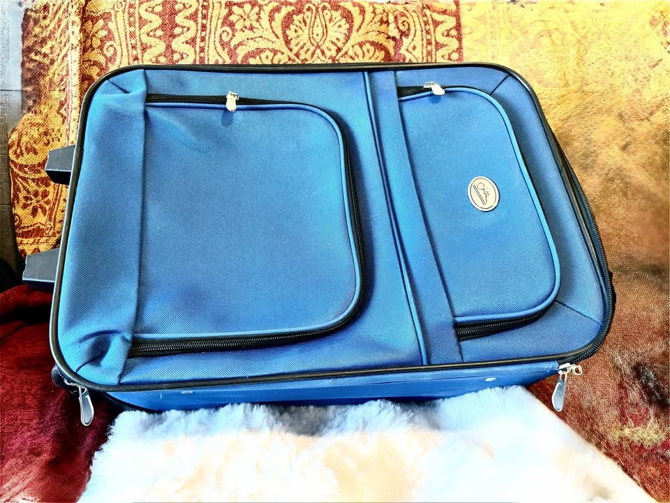 Carry-On Suitcase Blue – Lightweight 2 Wheel Travel Luggage w/ T - photo 2