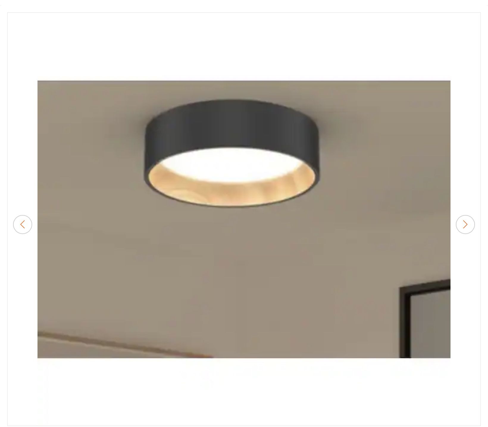Artika Alton 13" LED Flush Mount Light - Black/Wood - New - photo 4