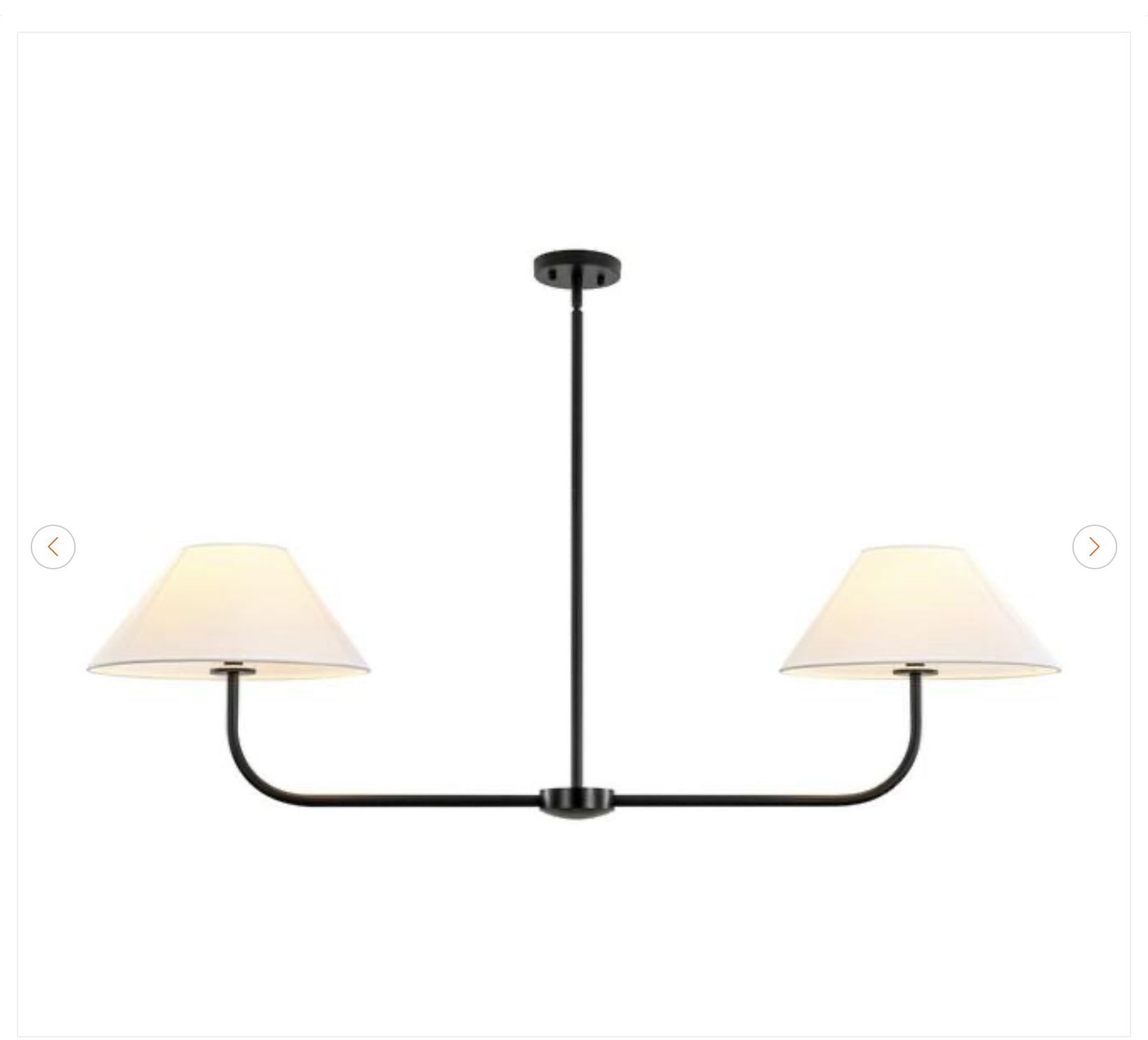 Kandras 60W 2-Light Matte Black Linear Pendant Light - New - photo 4