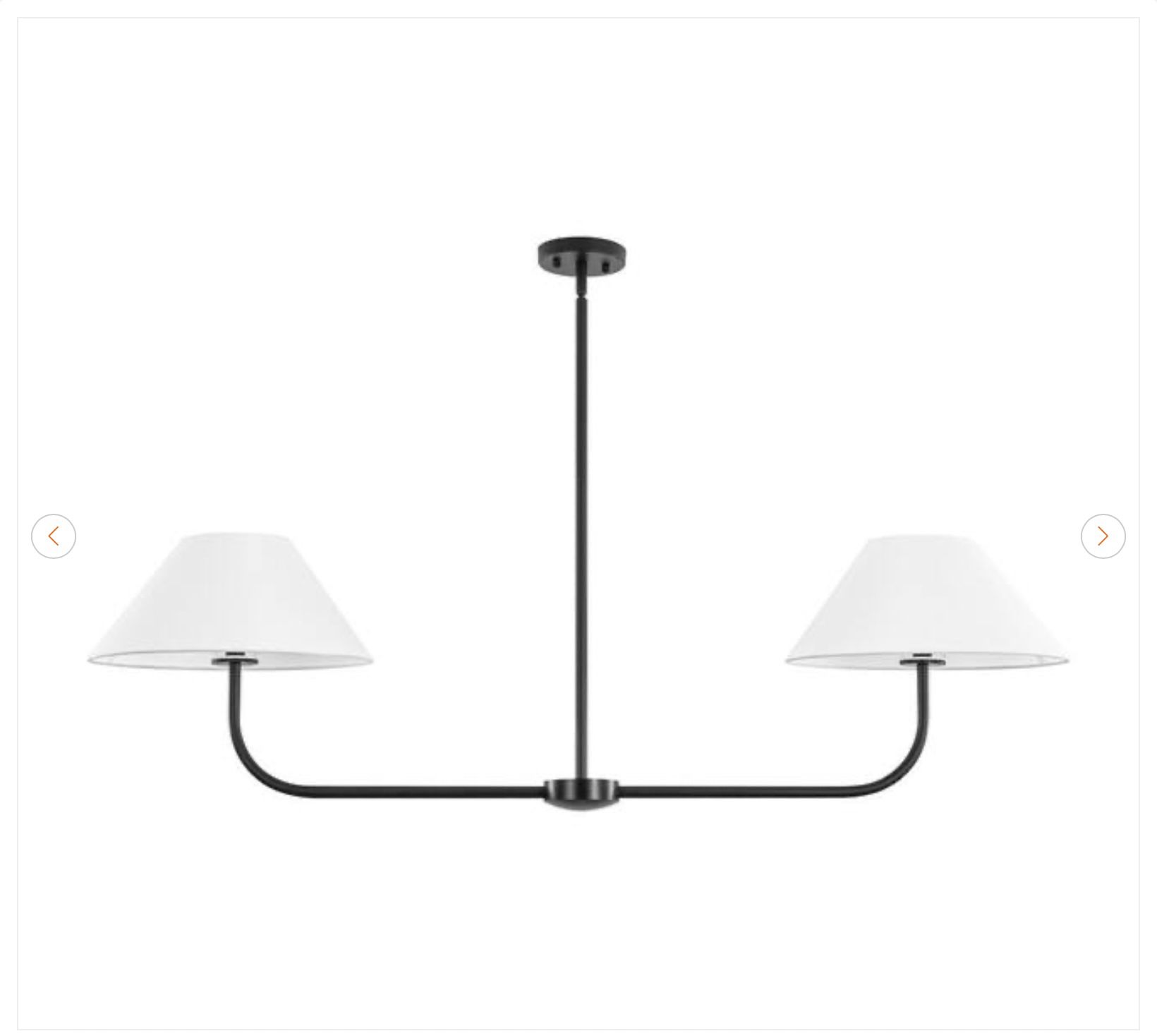 Kandras 60W 2-Light Matte Black Linear Pendant Light - New - photo 5
