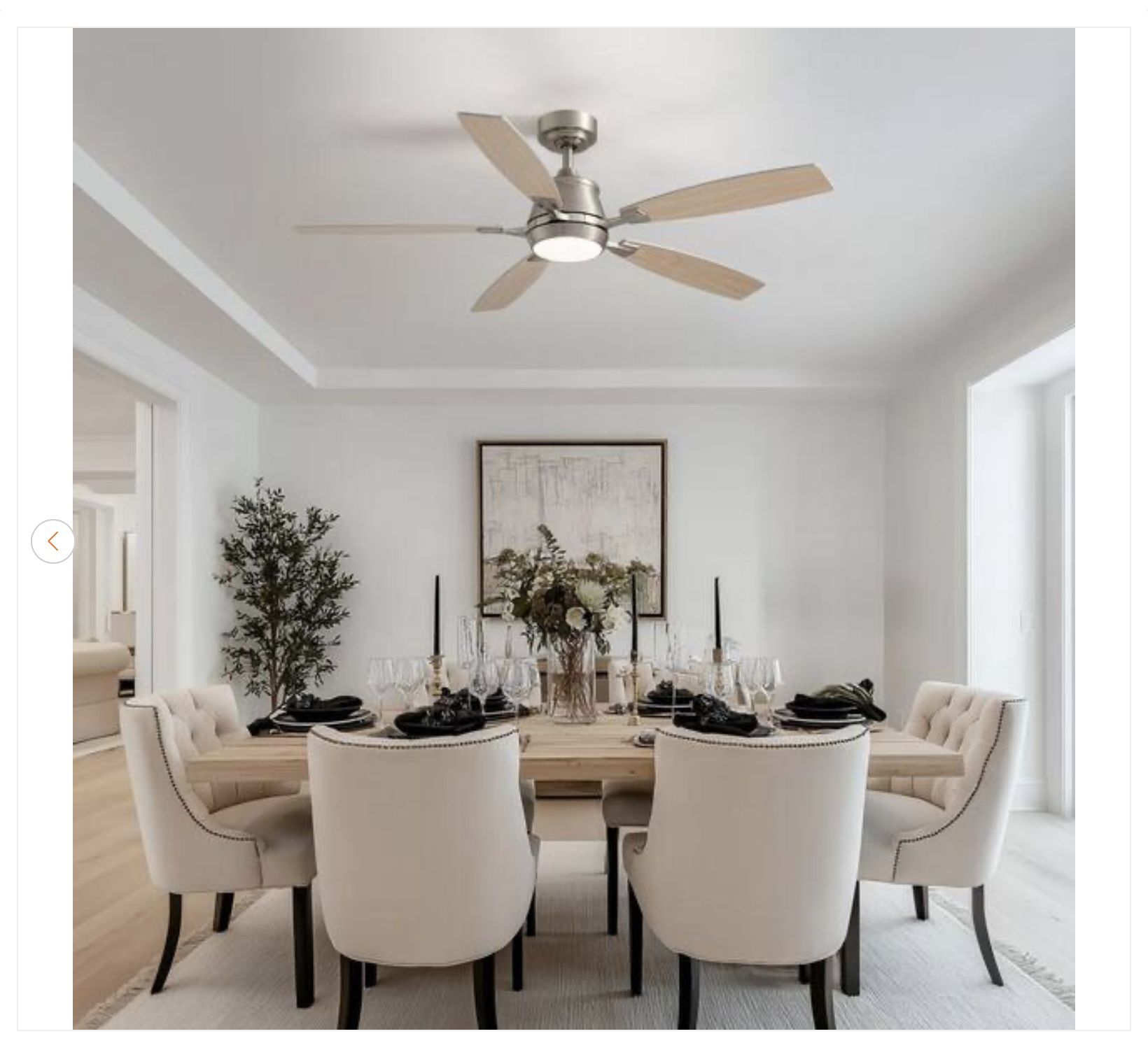 52" Modern Indoor  LED Ceiling Fan w/ Light & Remote - photo 2