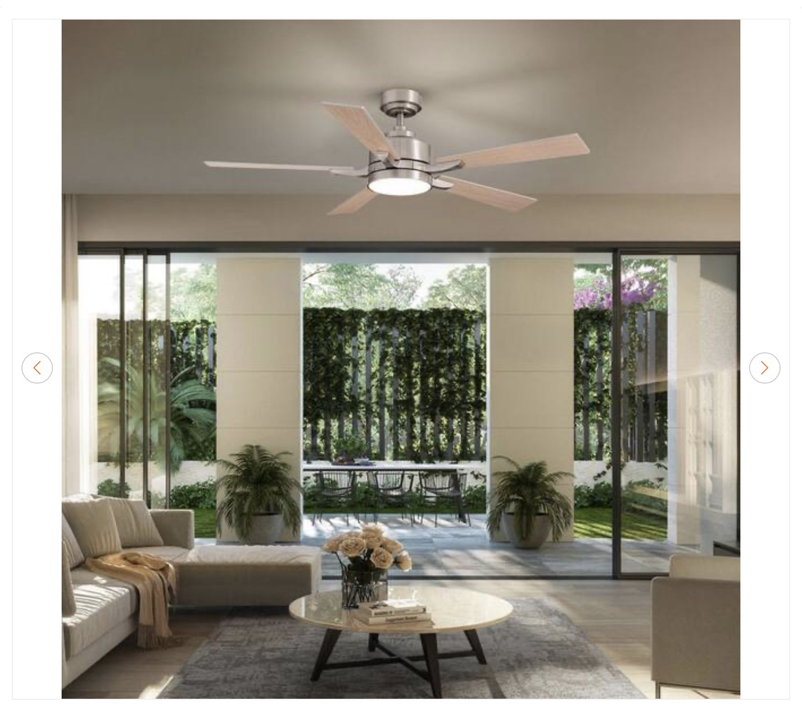 52" Modern Indoor  LED Ceiling Fan w/ Light & Remote - photo 4