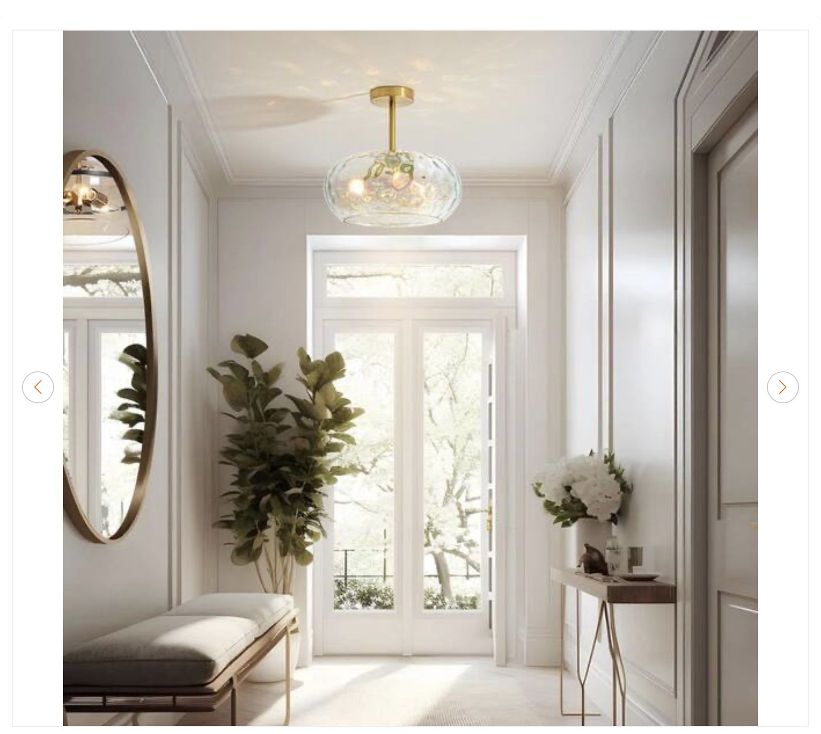 Austin 14 in. 3-Light Modern Gold Ceiling Light - photo 3
