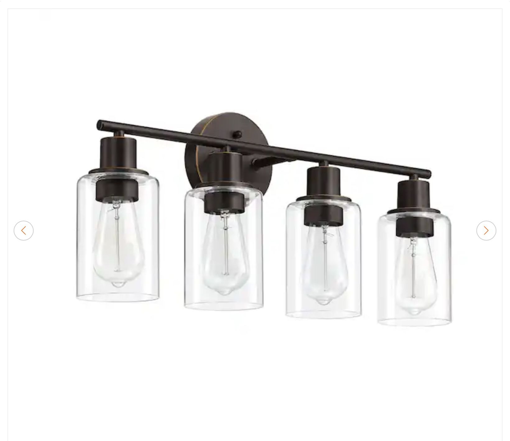 23.09 in. 4-Light Oil Rubbed Bronze Vanity Light