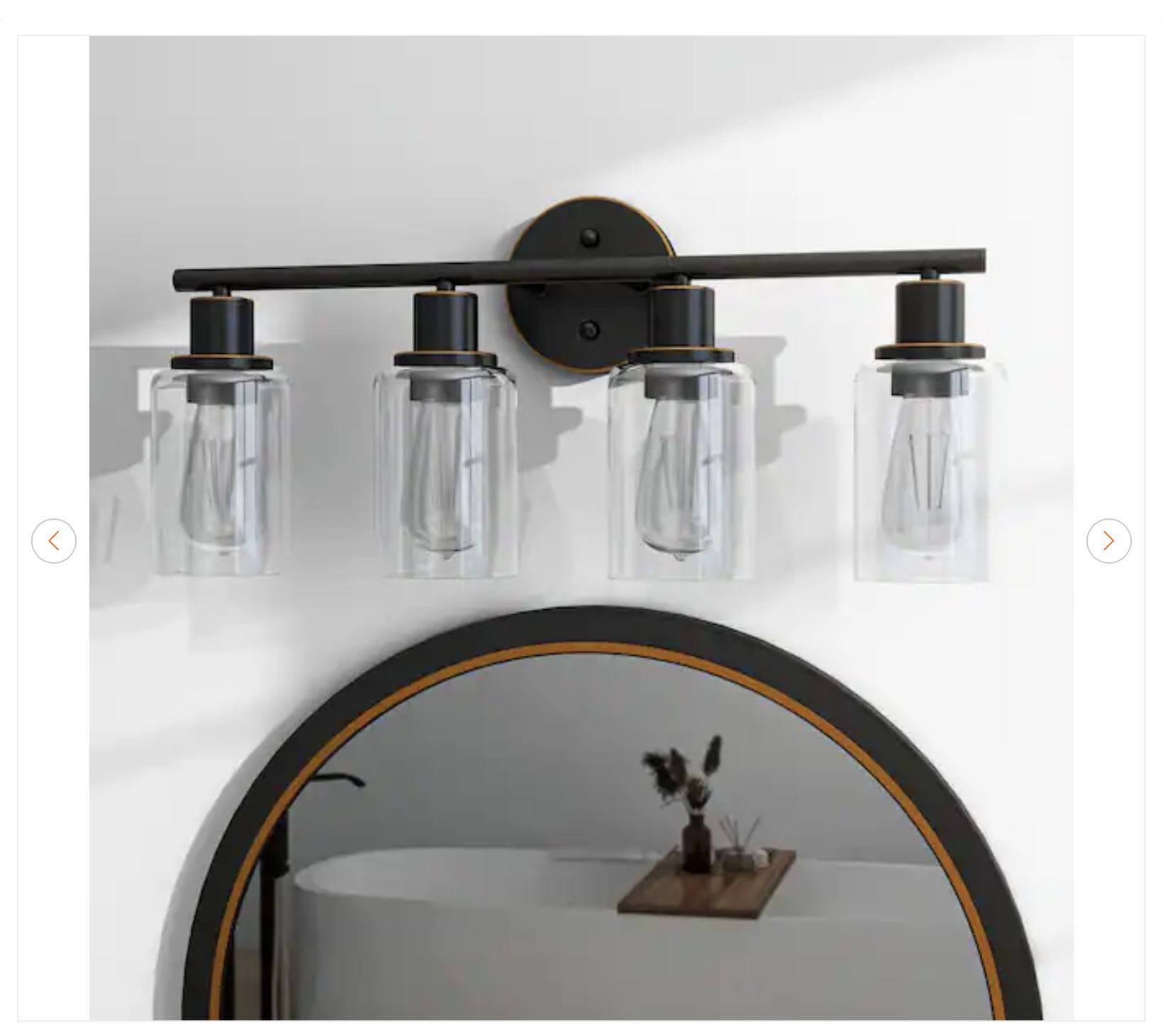 23.09 in. 4-Light Oil Rubbed Bronze Vanity Light - photo 3
