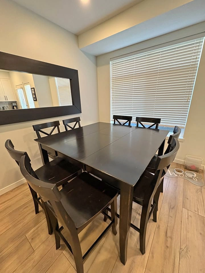 Solid Wood Table and 8 Chairs