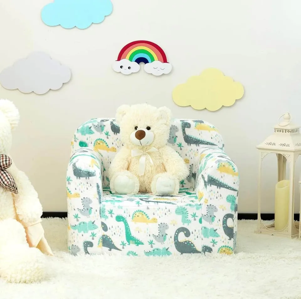 Kids ultra soft sofa - cute dinosaur pattern image indicator(2)