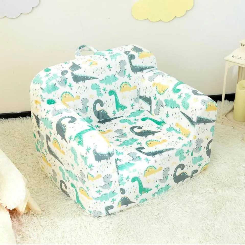 Kids ultra soft sofa - cute dinosaur pattern image indicator(5)