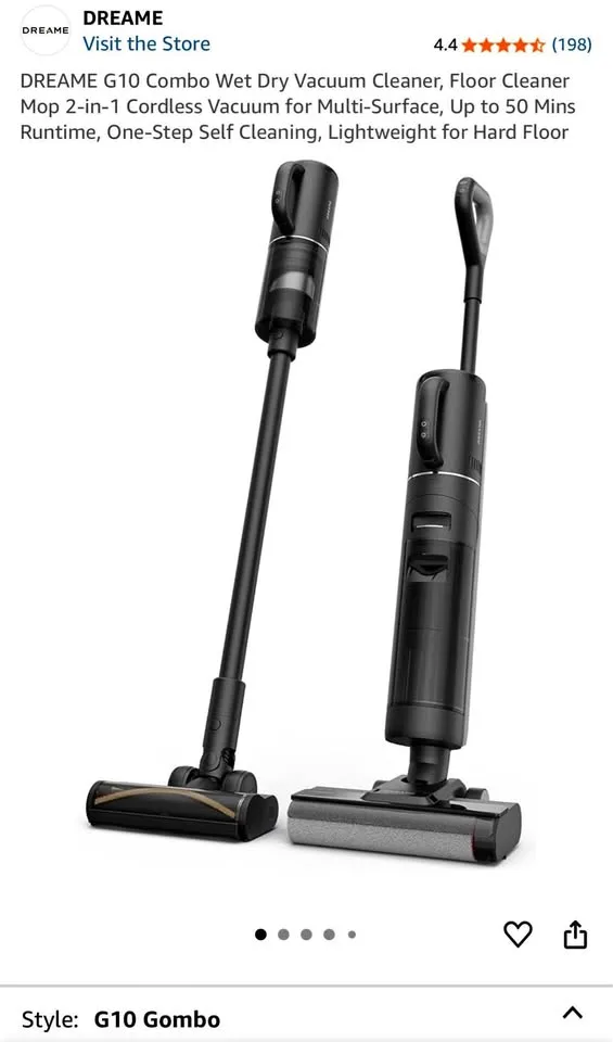 Dreame G10 Cordless Wet Dry Vacuum Mop - New thumbnail