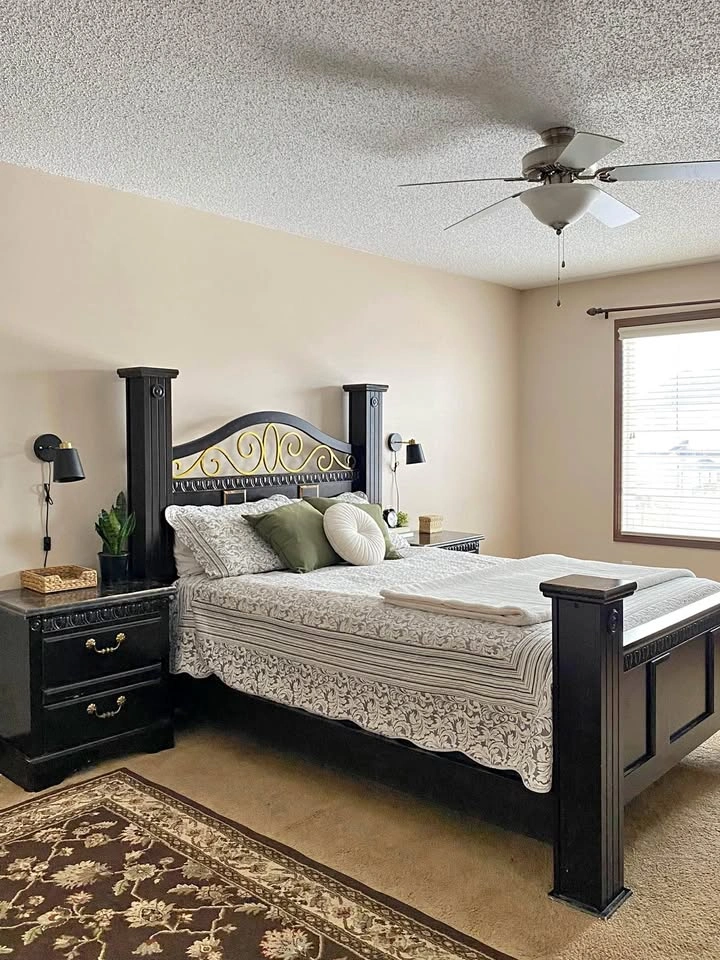 Antique Styled Bedroom Set - Queen Bed, Dresser, Side Tables