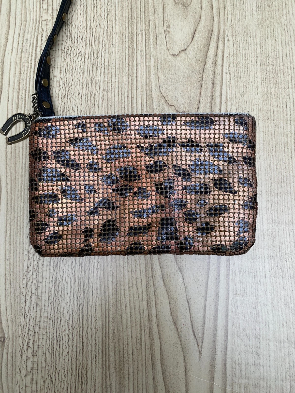 Betsey Johnson Animal Print Chain Mail Wristlet Purse - photo 3
