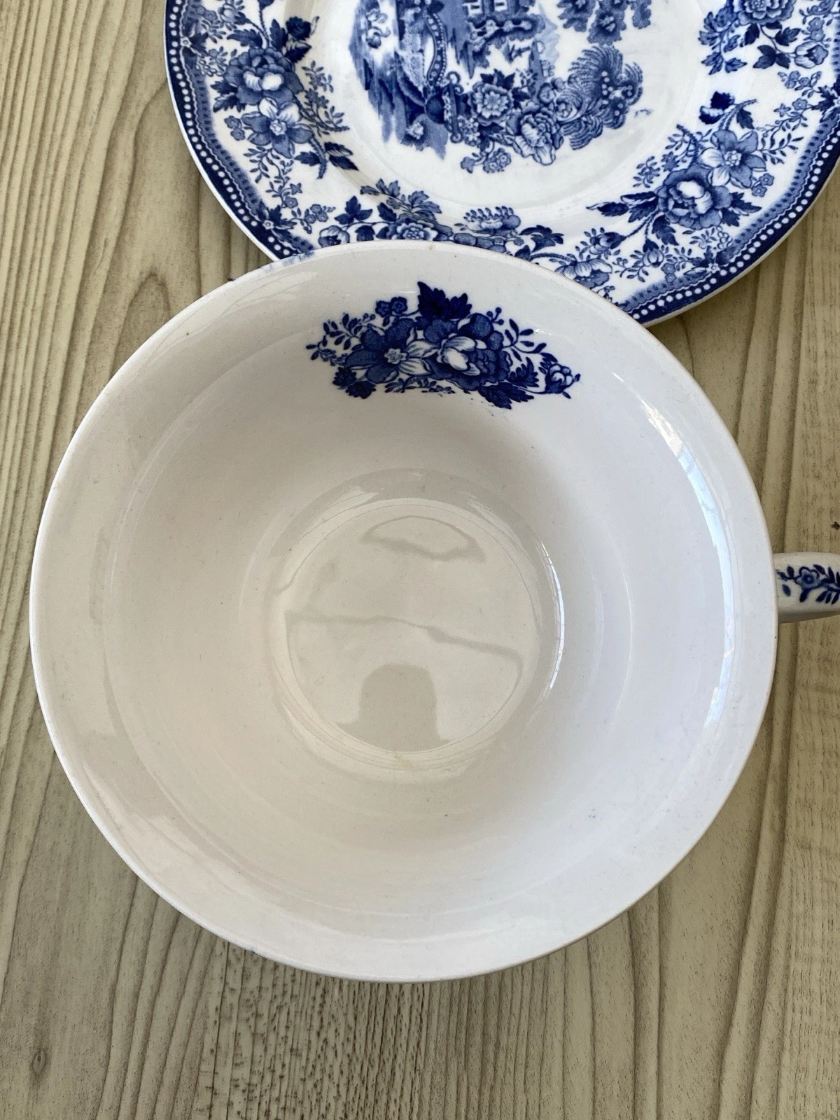 Alfred Meakin Tonquin Blue Shaving Mug & Plate - photo 5