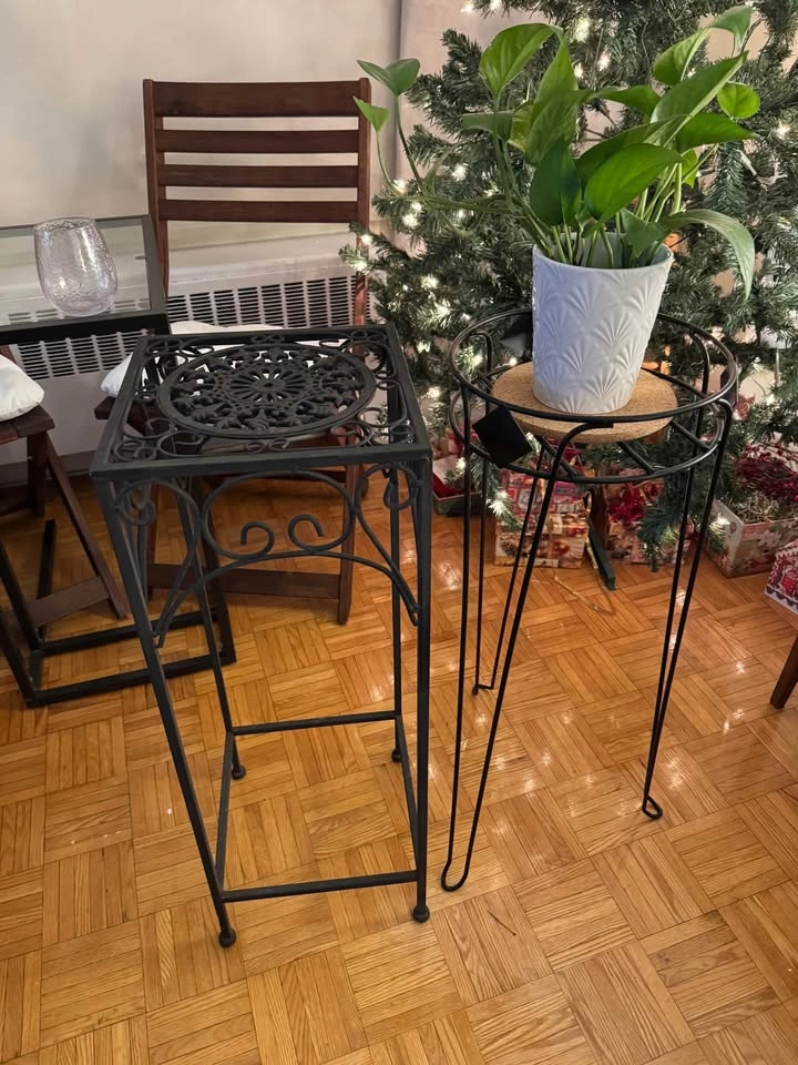 Black Metal Plant Stand - photo 2