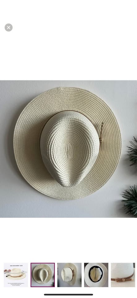🆕 Never worn! Beige hat with brown belt and Golden buckle - photo 2