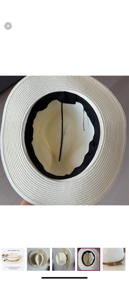 🆕 Never worn! Beige hat with brown belt and Golden buckle - photo 4